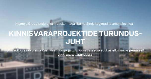 KINNISVARAPROJEKTIDE TURUNDUSJUHT